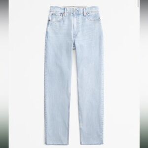 High Rise Raw Hem Mom Jean Abercrombie